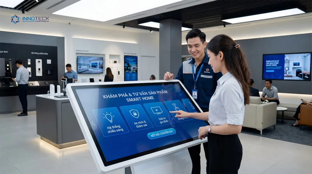 Màn hình tương tác ứng dụng cho Showroom/kiosk tư vấn