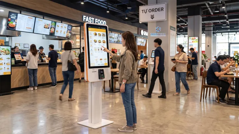 Kiosk Tự Order Cho Chuỗi Bán Lẻ, F&B: Nên Chọn Kích Thước Và Cấu Hình Nào?
