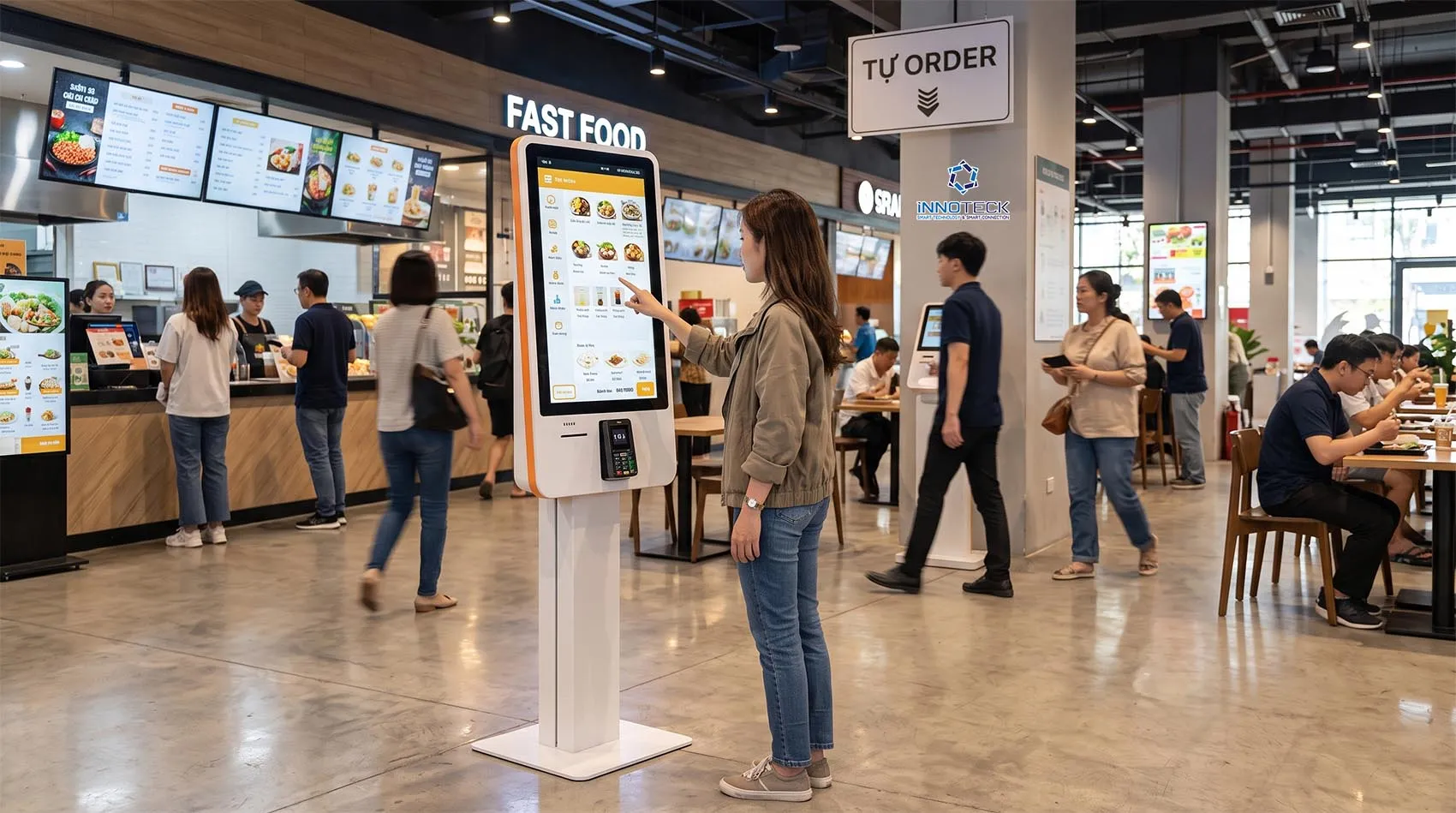 Kiosk Tự Order Cho Chuỗi Bán Lẻ, F&B: Nên Chọn Kích Thước Và Cấu Hình Nào?